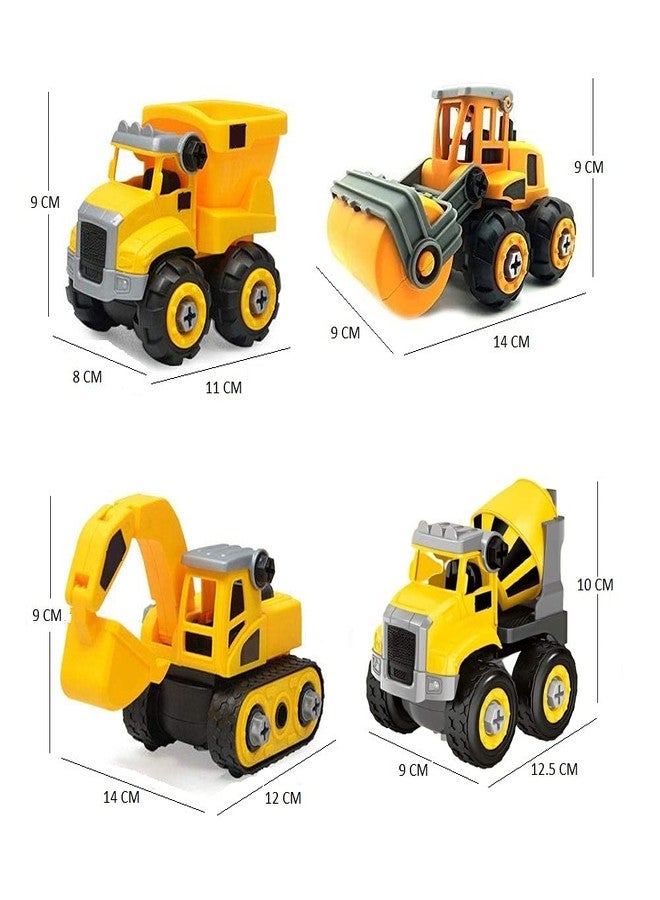 N2K2 ENTERPRISE Unbreakable Friction Power Building Construction Truck with Screwdriver Pull Back Vehicles Engineering Truck Toys for Kids Boys Girls - Image 3
